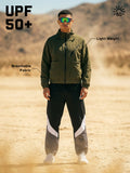 Men’s Lightweight UPF 50+ Sun Protection Summer Jacket Olive