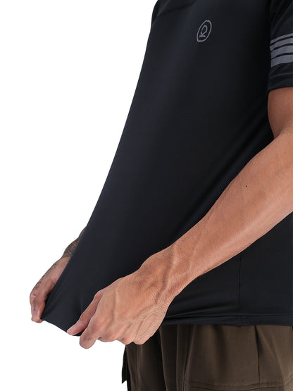 Men's Half Sleeves Dry Fit Gym T-shirt Black