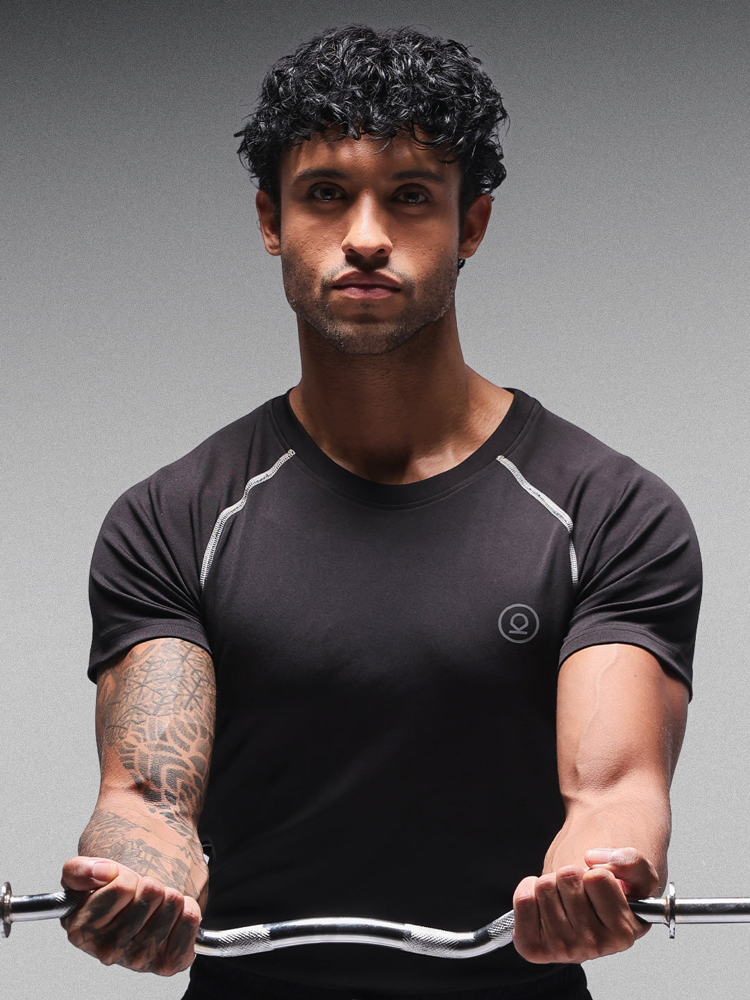 Men’s Performance Compression T-Shirt for Gym Black