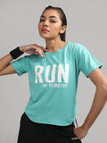 Women Round Neck Dry Fit Gym Sports T-Shirt