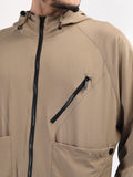 Men Winter Sports Oversized Windcheater Hooded Jacket