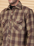 Men Winter Wear Check Shacket