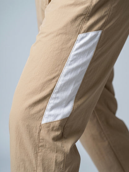 Women Beige White Gym Training Sports Trackpant