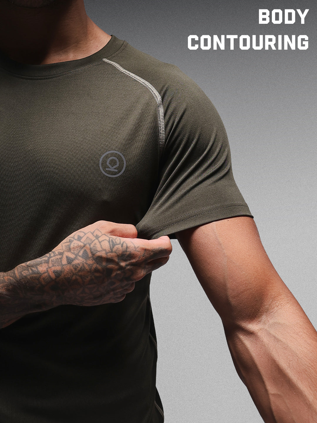 Men’s Performance Compression T-Shirt for Gym Olive