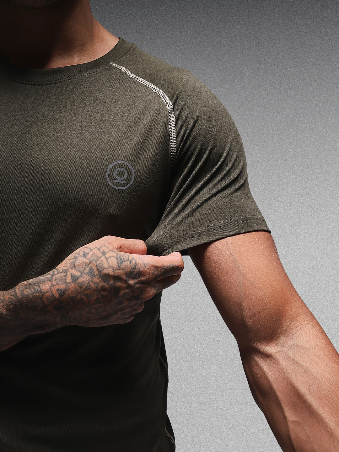 Men’s Performance Compression T-Shirt for Gym Olive