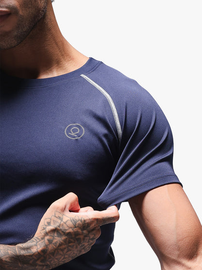 Men’s Performance Compression T-Shirt for Gym Navy