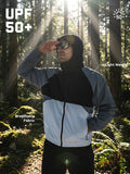Men’s Lightweight UPF 50+ Sun Protection Summer Jacket Black White Grey