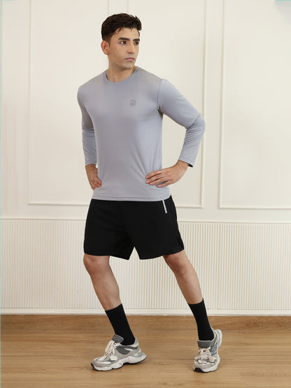 Men's Regular Dry Fit Full Sleeve Gym T-Shirt Sand