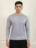 Men's Regular Dry Fit Full Sleeve Gym T-Shirt Sand