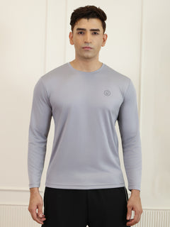 Men's Regular Dry Fit Full Sleeve Gym T-Shirt Sand