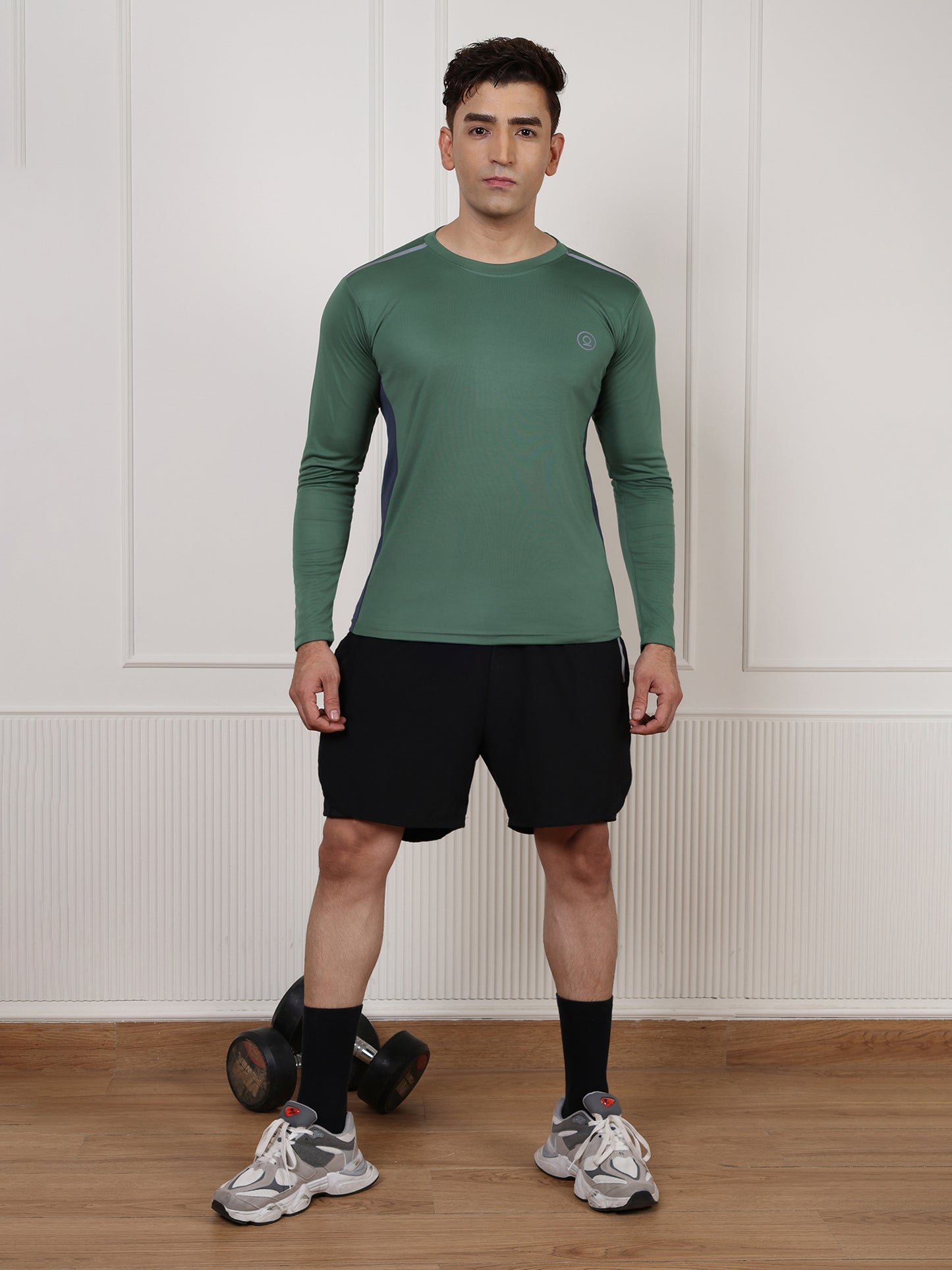 Men's Regular Dry Fit Gym Sports T-Shirt Light Green
