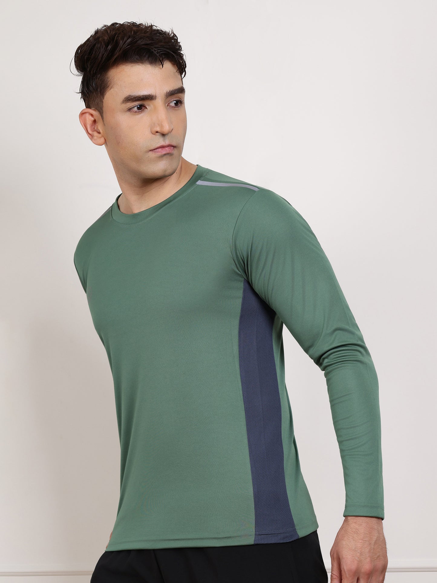 Men's Regular Dry Fit Gym Sports T-Shirt Light Green