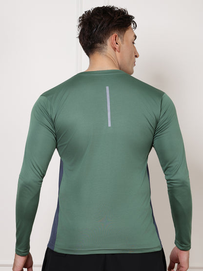 Men's Regular Dry Fit Gym Sports T-Shirt Light Green