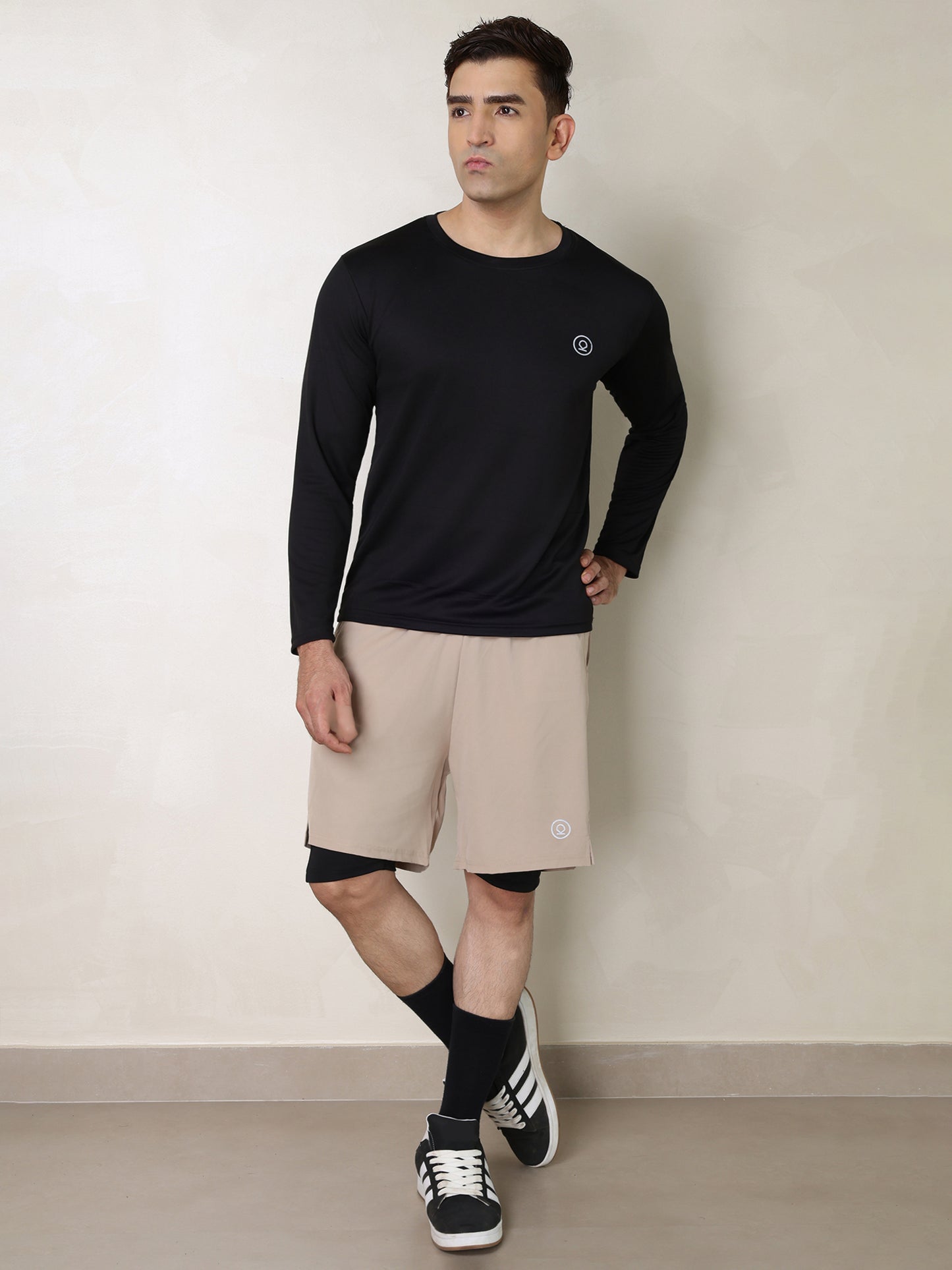 Men's Regular Dry Fit Full Sleeve Gym T-Shirt Black