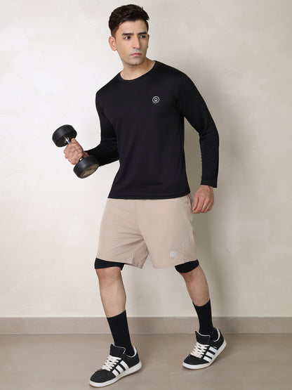 Men's Regular Dry Fit Full Sleeve Gym T-Shirt Black