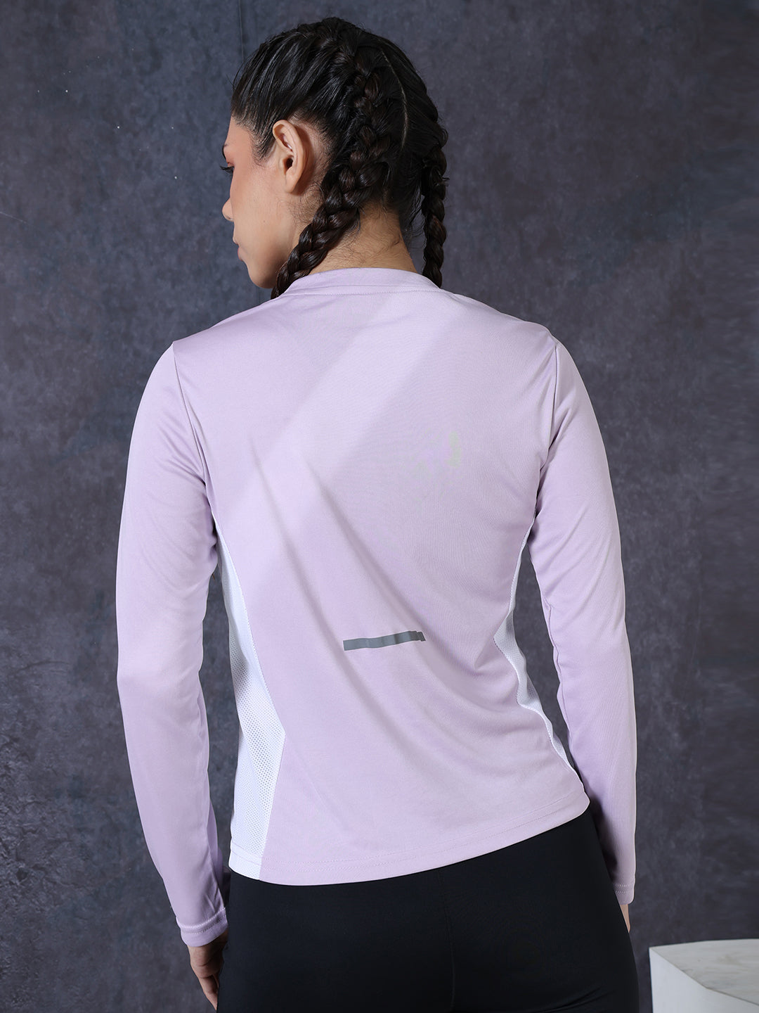 Women's Full Sleeves Gym Sports T-Shirt Lavender