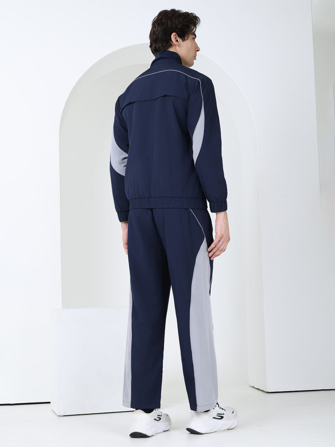 Men’s Navy Light Grey Colorblock Track Suit