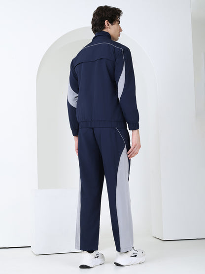Men’s Navy Light Grey Colorblock Track Suit
