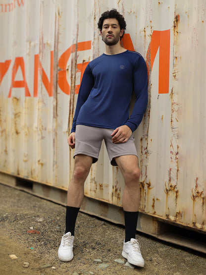 Men's Regular Dry Fit Gym Sports T-Shirt Navy Blue