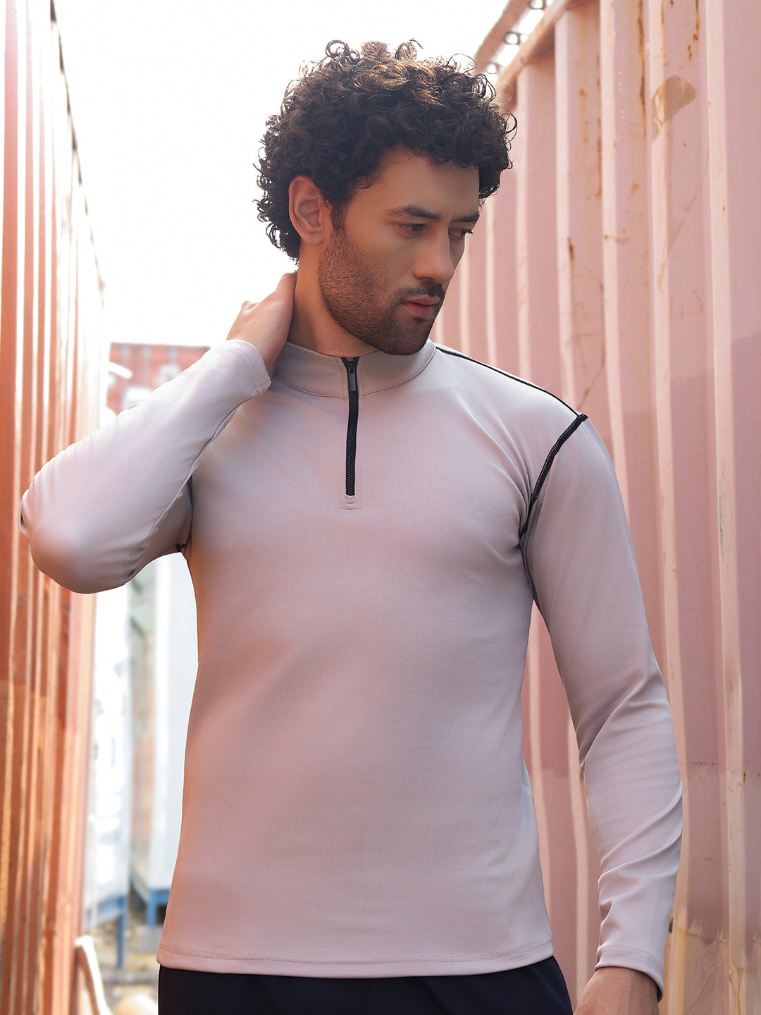 Men’s Performance Compression T-Shirt for Gym Grey
