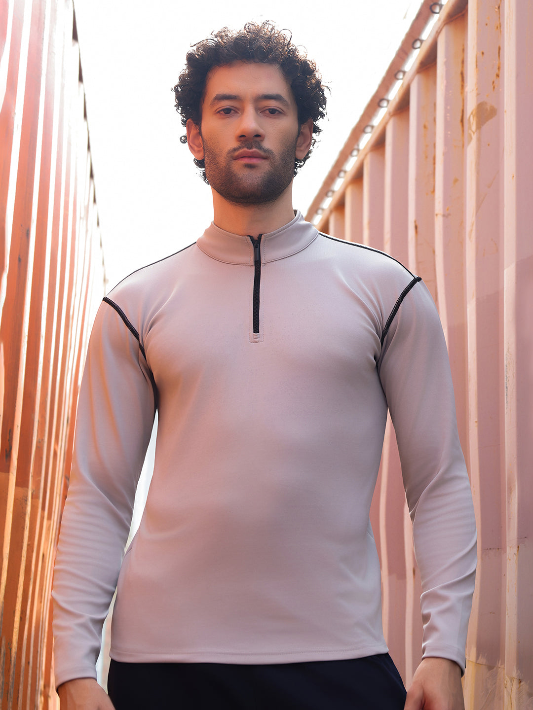 Men’s Performance Compression T-Shirt for Gym Grey