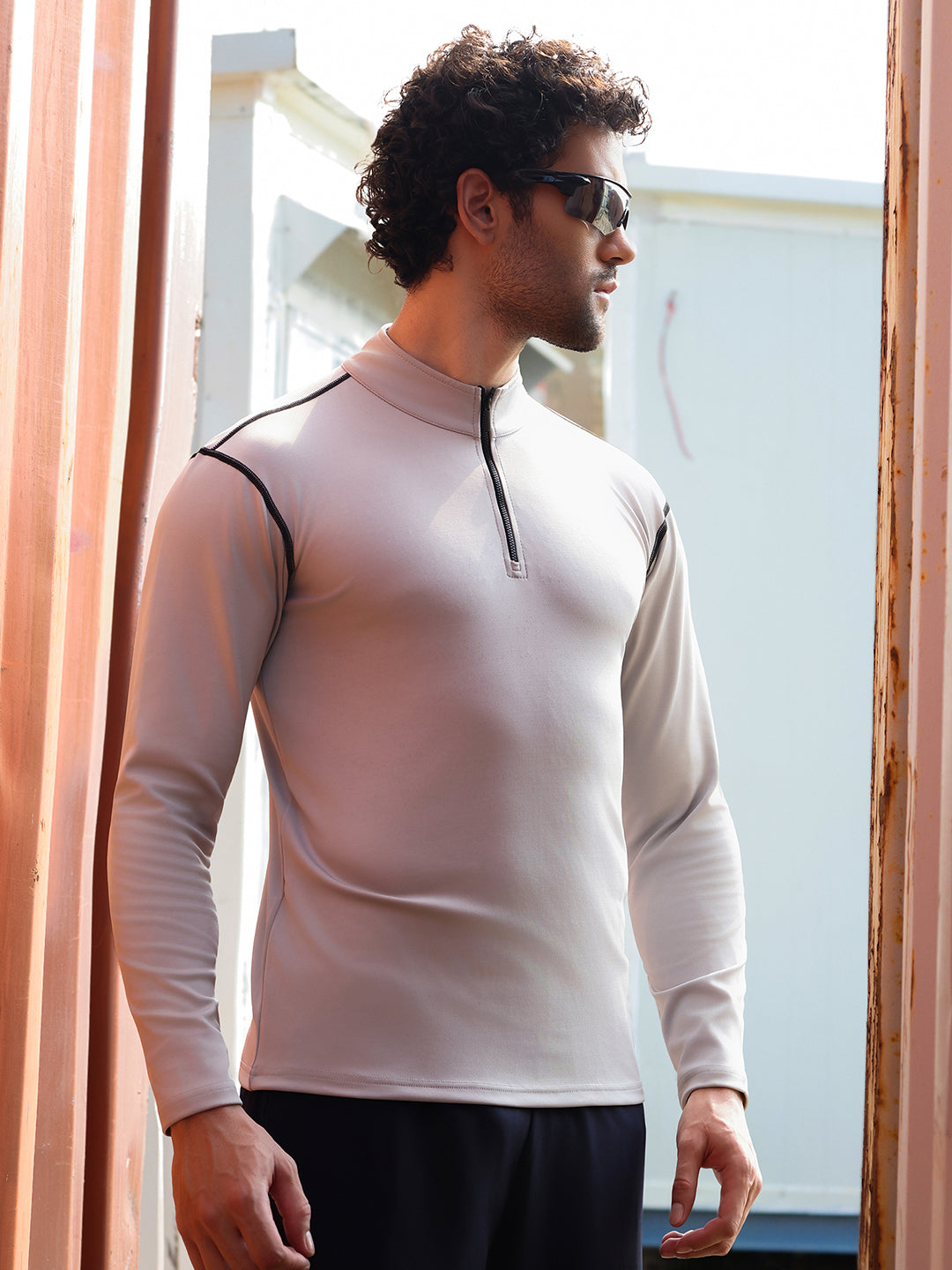 Men’s Performance Compression T-Shirt for Gym Grey