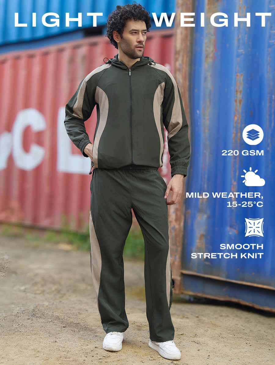 Olive & Mouse Light Active Colorblock Track Suit Men