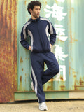 Men’s Navy Blue & Light Grey Colorblock Track Suit