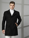 Chkokko Men Long Coat Double Breasted 5 Button