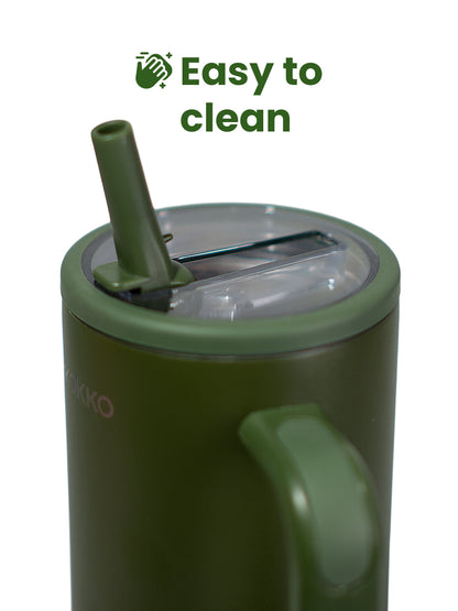 Chkokko Premium Insulated Tumbler - Olive 1200ml with Leak-Proof Lid
