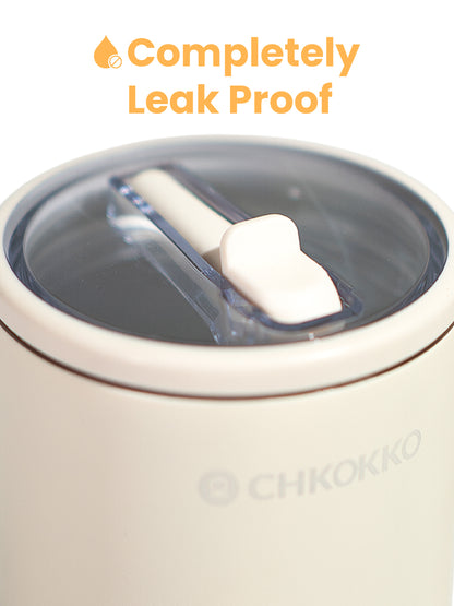 Chkokko Premium Insulated Tumbler - Cream 1200ml with Leak-Proof Lid