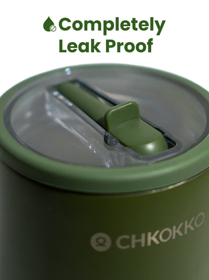 Chkokko Premium Insulated Tumbler - Olive 1200ml with Leak-Proof Lid