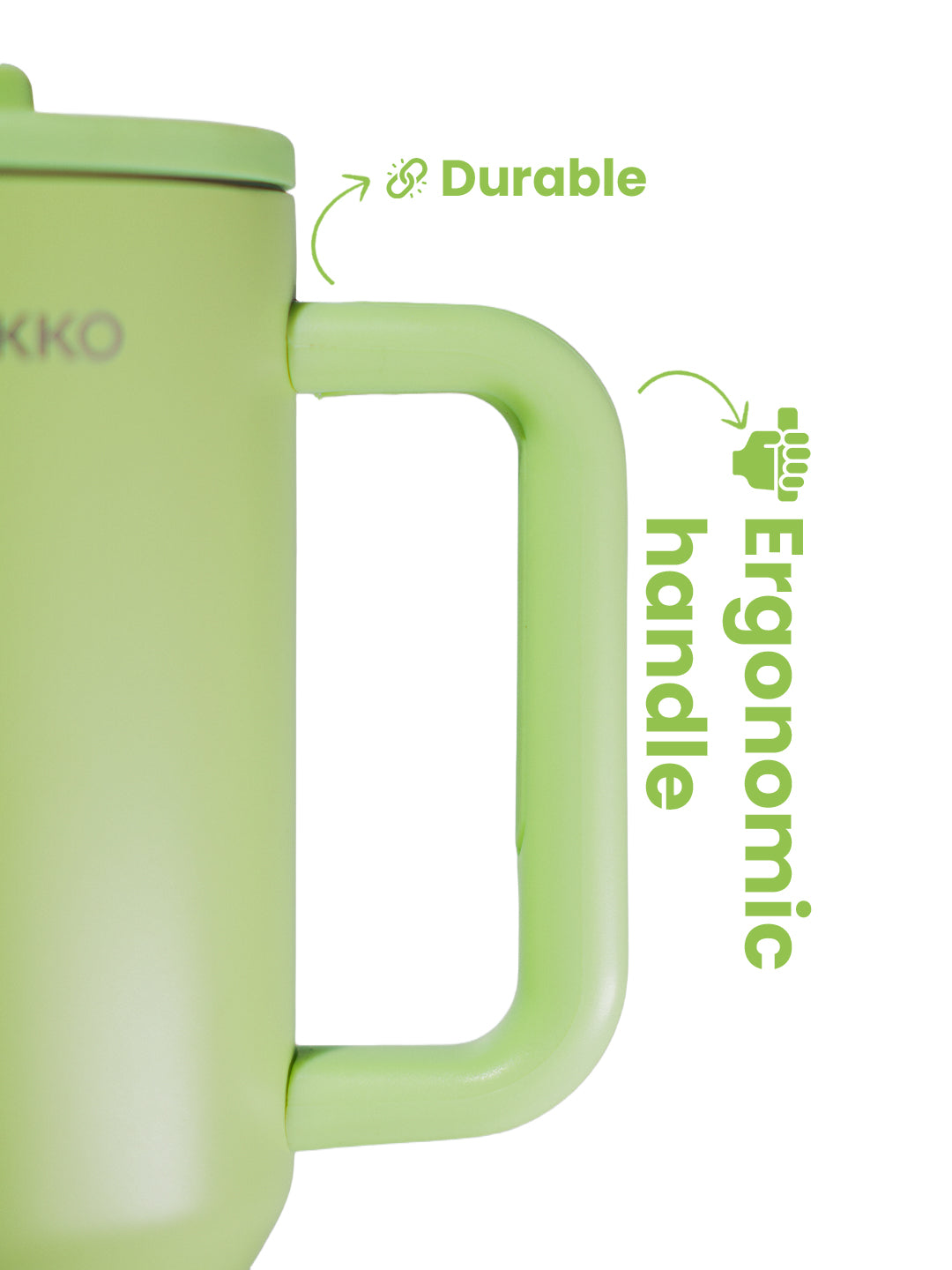 Chkokko Premium Insulated Tumbler - Green 1200ml with Leak-Proof Lid