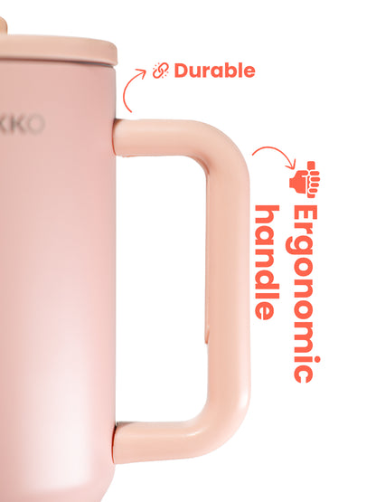 Chkokko Premium Insulated Tumbler - Peach 1200ml with Leak-Proof Lid