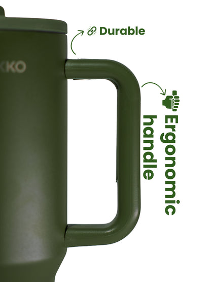 Chkokko Premium Insulated Tumbler - Olive 1200ml with Leak-Proof Lid