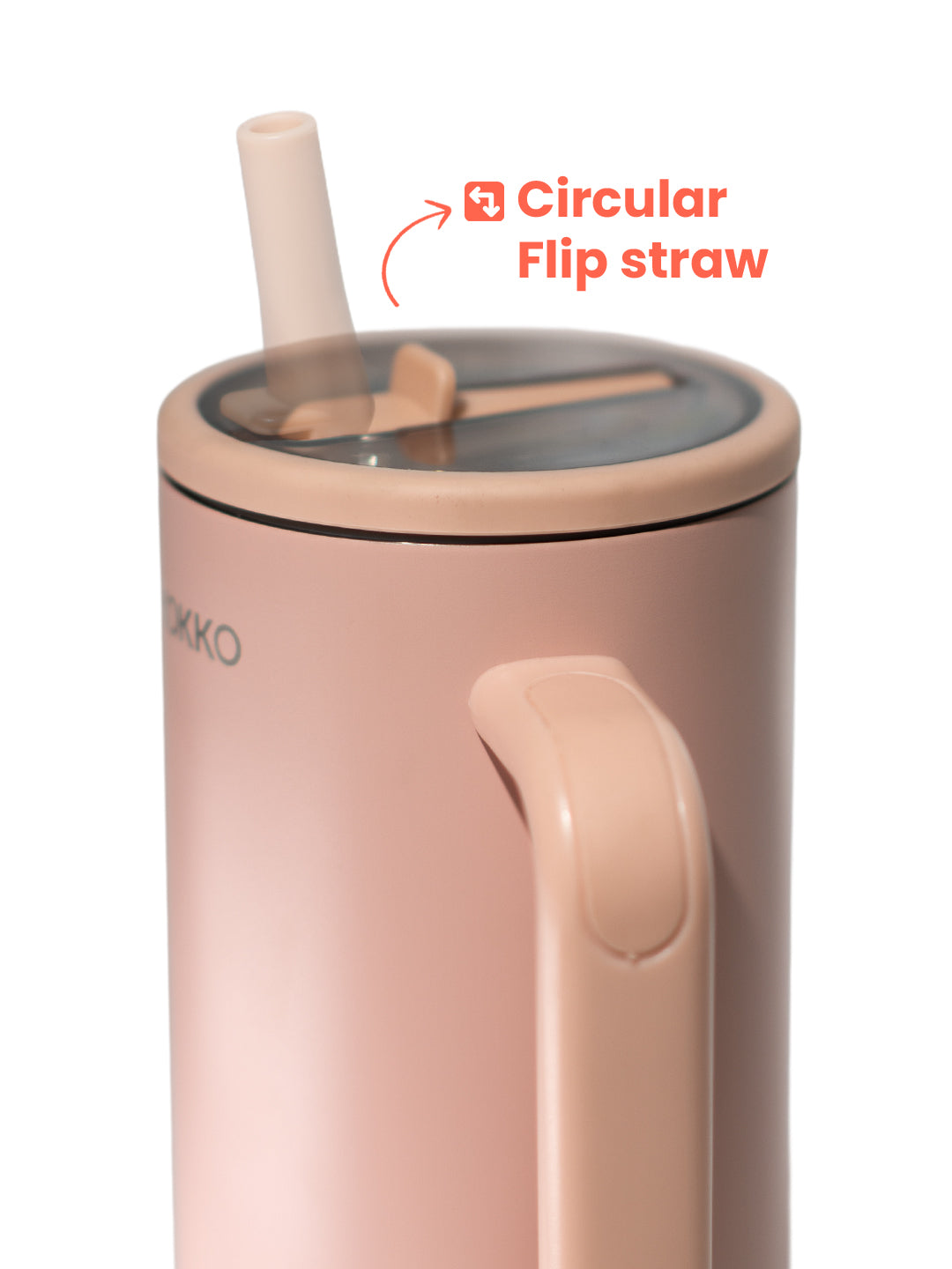 Chkokko Premium Insulated Tumbler - Peach 1200ml with Leak-Proof Lid