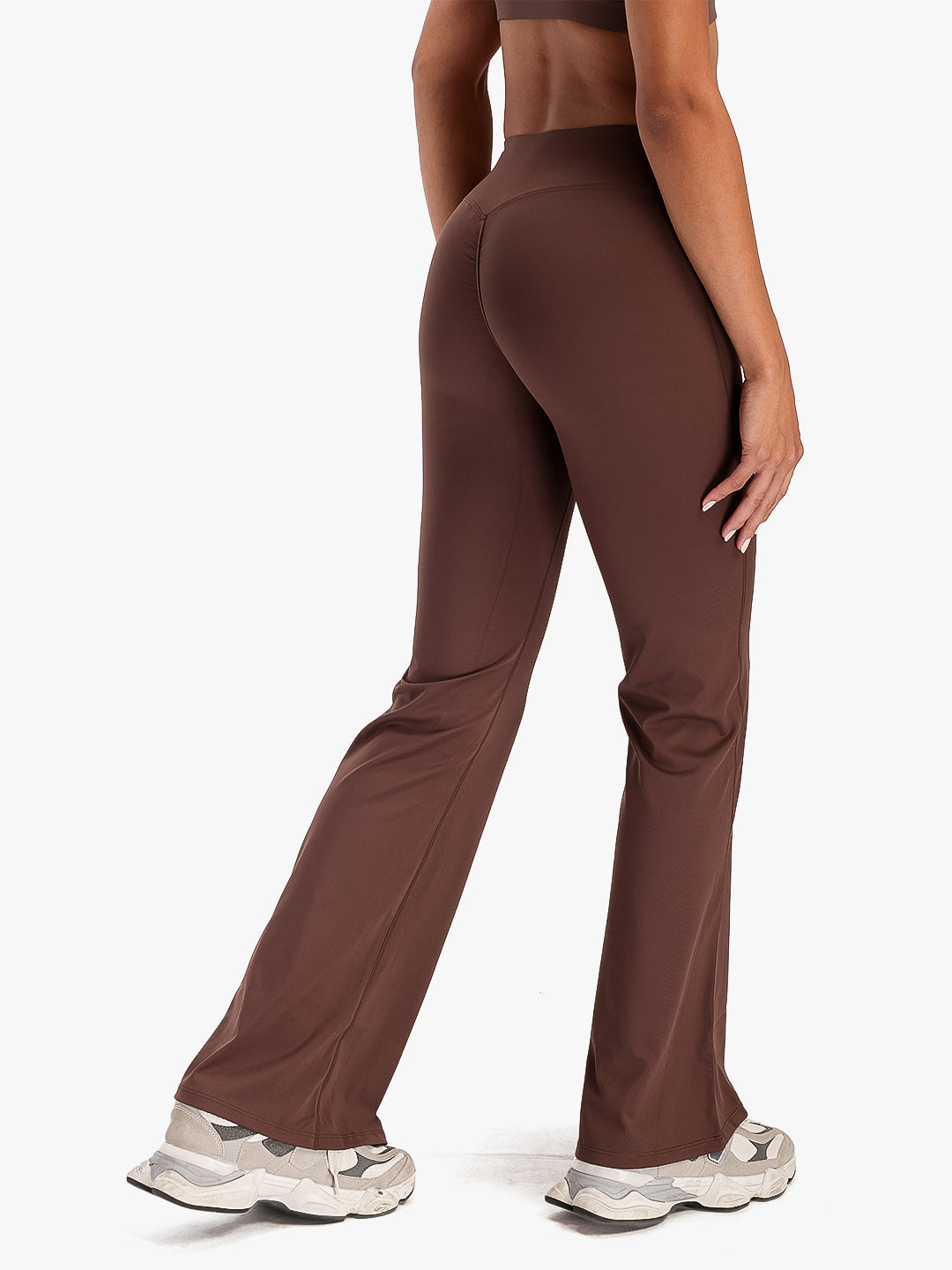 Women’s Crossover Flared Pants Brown