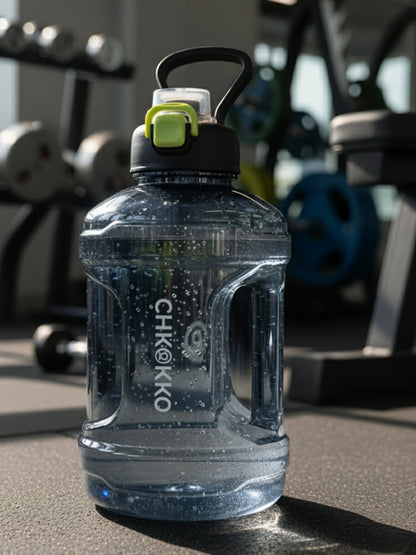 CHKOKKO 2.2L Large Sports Water Bottle with Handle & Leak-Proof Flip Cap