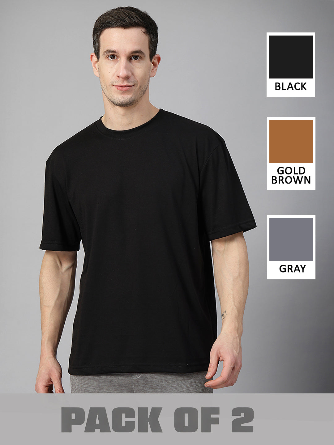Men's Oversized T-shirts Pack of 3