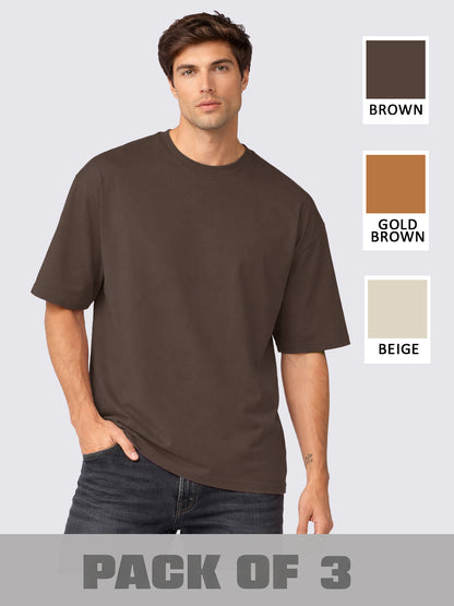 Men's Oversized T-shirts Pack of 3