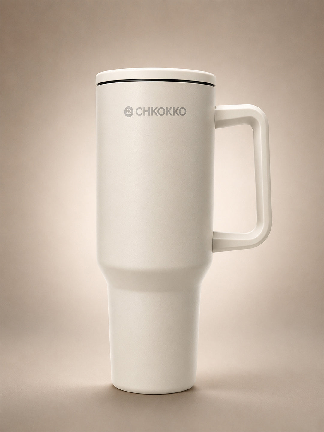 Chkokko Premium Insulated Tumbler - Cream 1200ml with Leak-Proof Lid