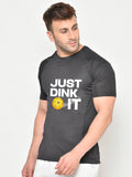 Men Printed Regular Gym Sports T-Shirt Black