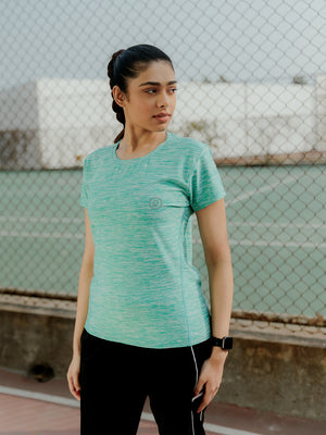 Women's Half Sleeve Dry Fit Gym T-Shirt | CHKOKKO