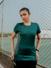Women's Round Neck Active Wear Sports T-Shirt | CHKOKKO