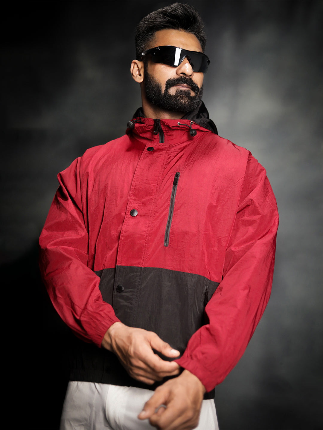 Men’s Lightweight UPF 50+ Sun Protection Summer Jacket Wine Black