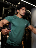 Men's Dry Fit Half Sleeve Gym T-Shirt Green