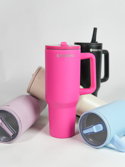 Chkokko Premium Insulated Tumbler - Pink 1200ml with Leak-Proof Lid