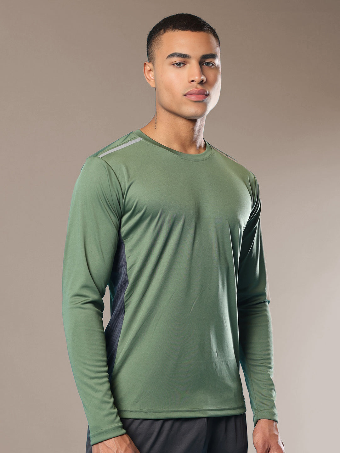 Men's Regular Dry Fit Gym Sports T-Shirt Light Green