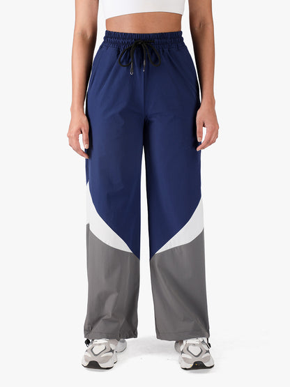 Women Stylish Colorblock Relaxed Fit Sports Track Pants