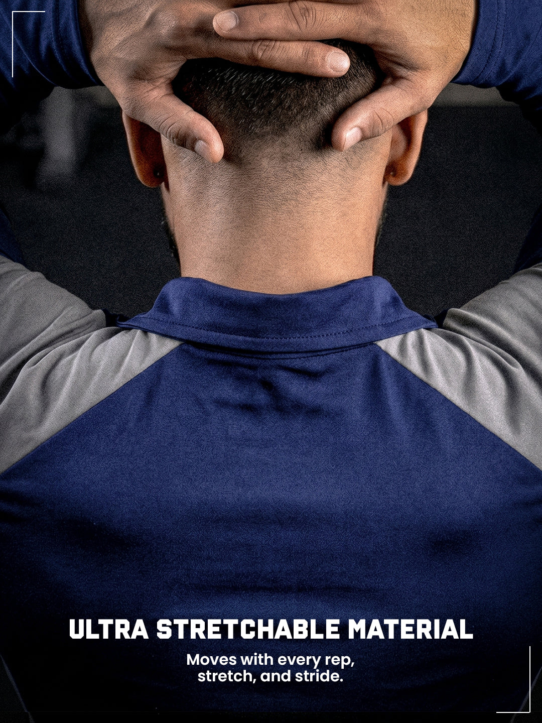 Men’s Full Sleeve Half Zip Sports T-Shirt